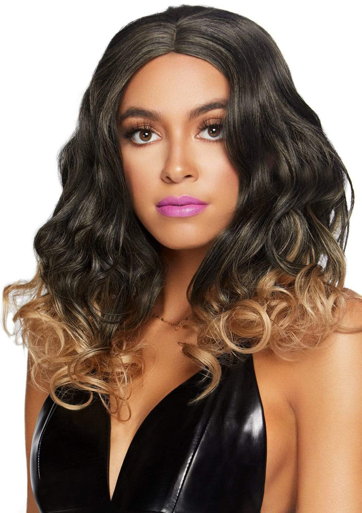 18" Curly Ombre Shoulder Length Wig