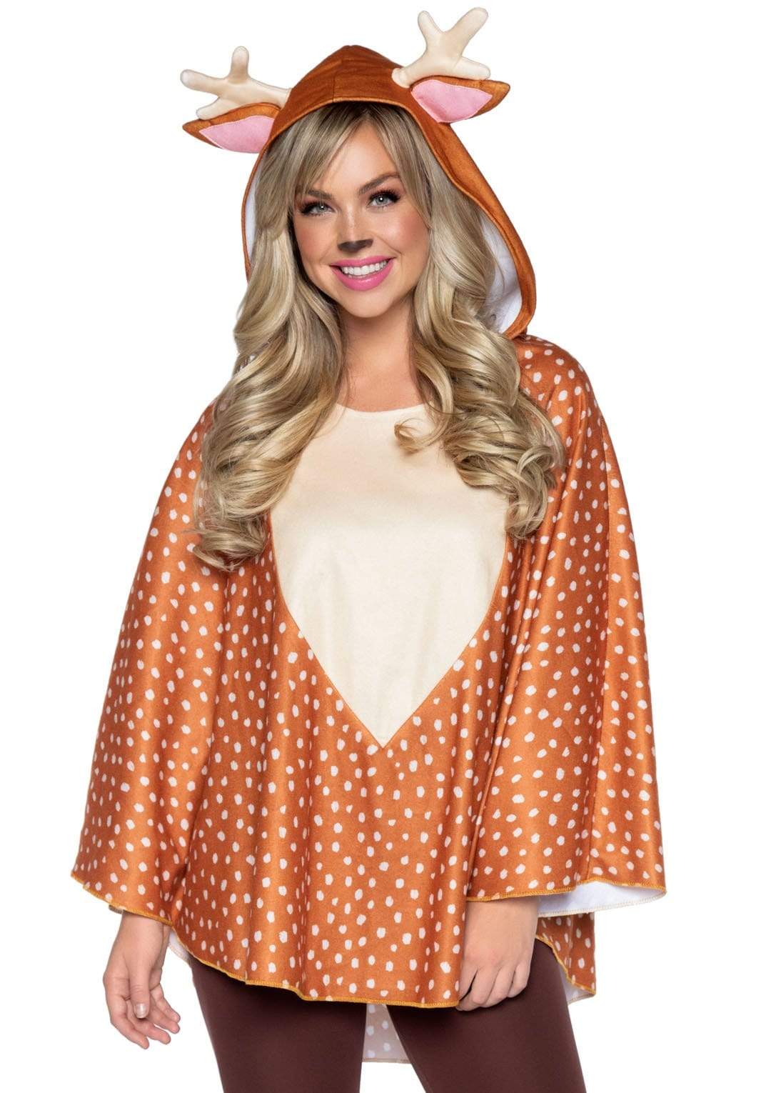 Fawn Poncho with Ear Hood and Fur Tail