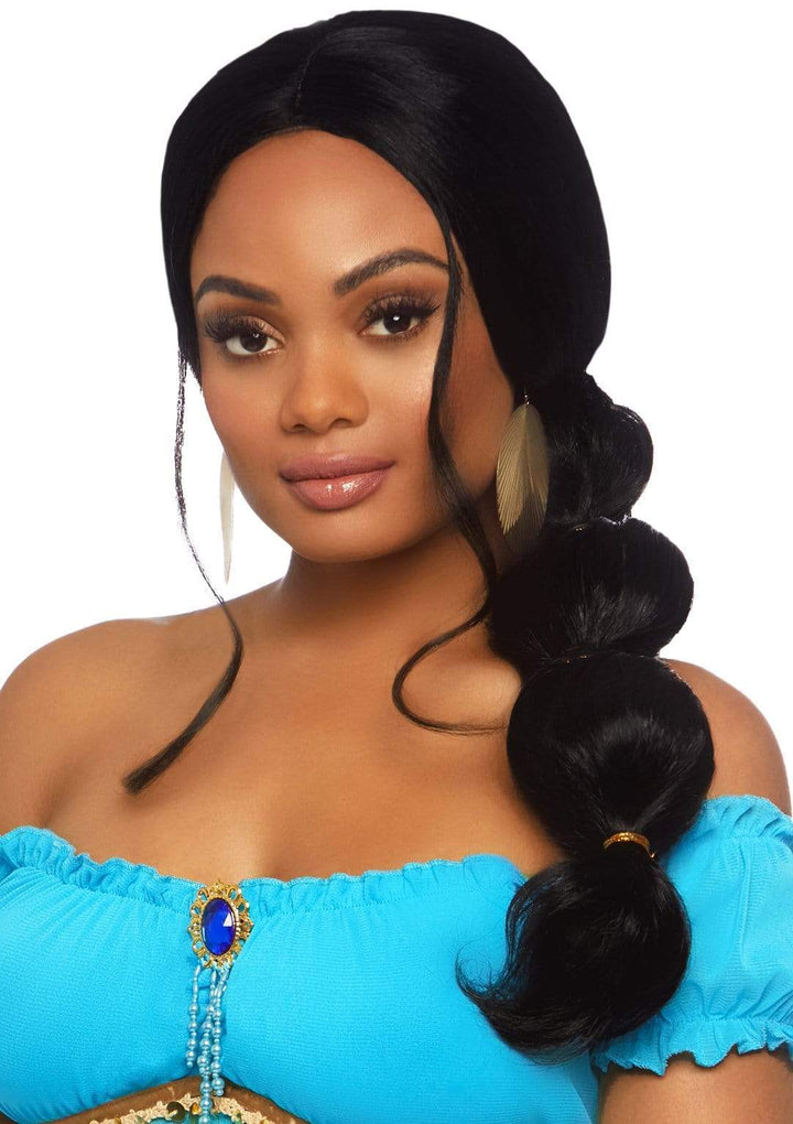 26" Long Princess Tufted Ponytail with Side Tendrils Wig and Adjustable Cap