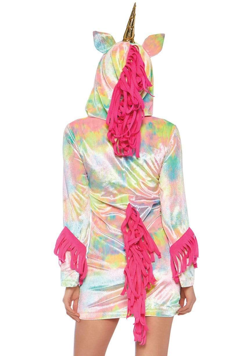 Enchanted Unicorn Tie Dye Velvet Mini Dress