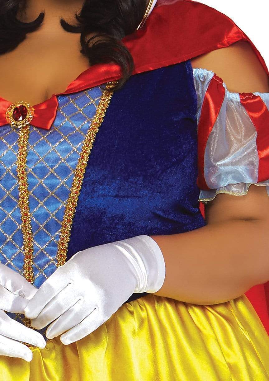 Fairytale Snow White Velvet and Satin Dress and Bow Headband