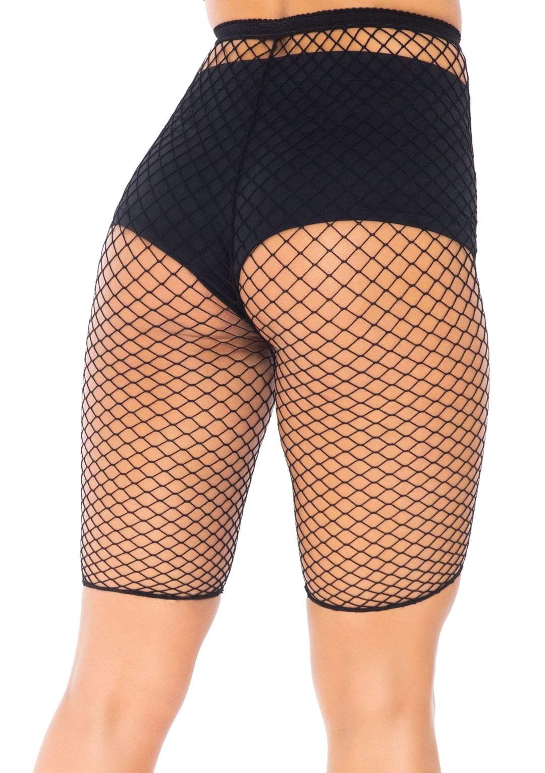 Fishnet Form Fitting Biker Shorts