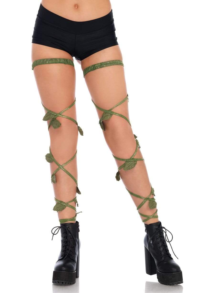 Ivy Shimmer Garter Leg Wraps