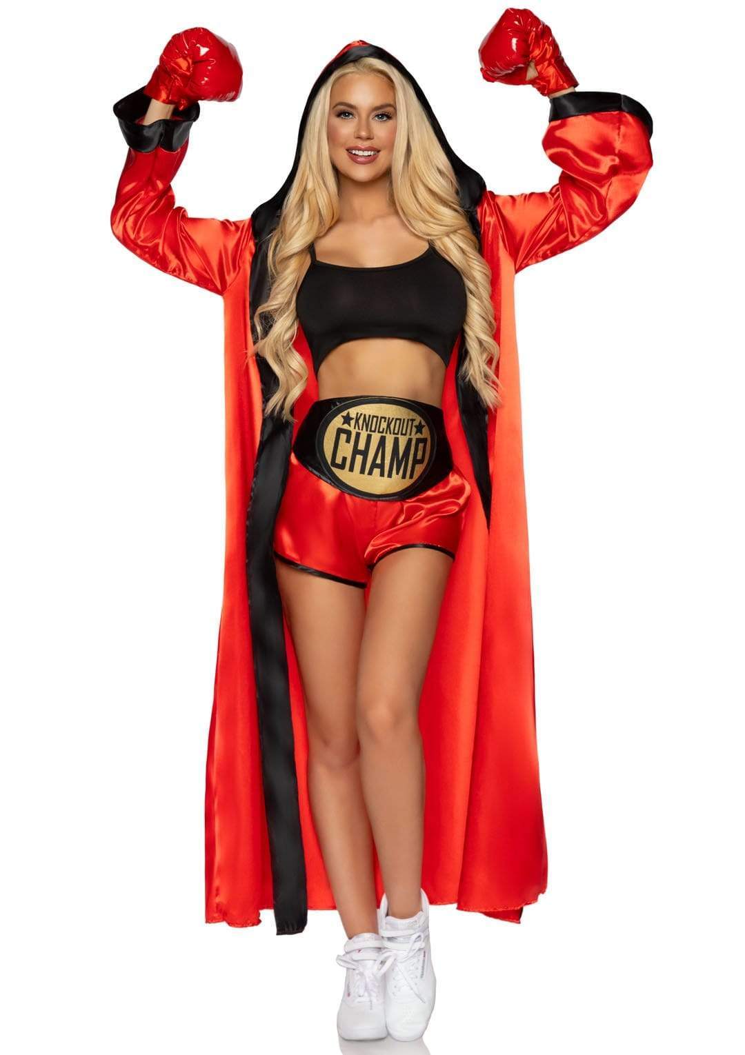 Knockout Champ Costume with Hooded Robe and Champion Belt