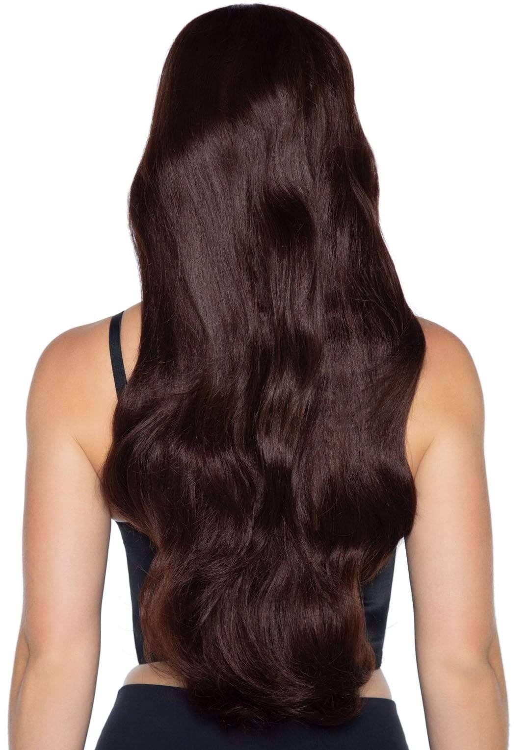 27" Long Wavy Wig with Side Swept Bangs