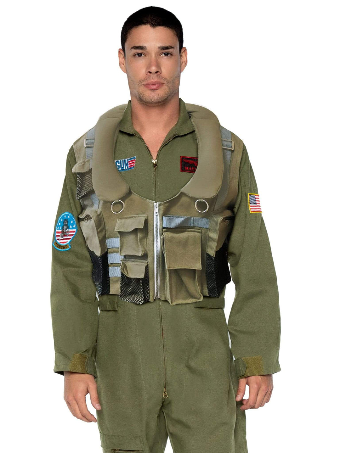 Top Gun Maverick Flight Vest with Back Logo Men's Costume