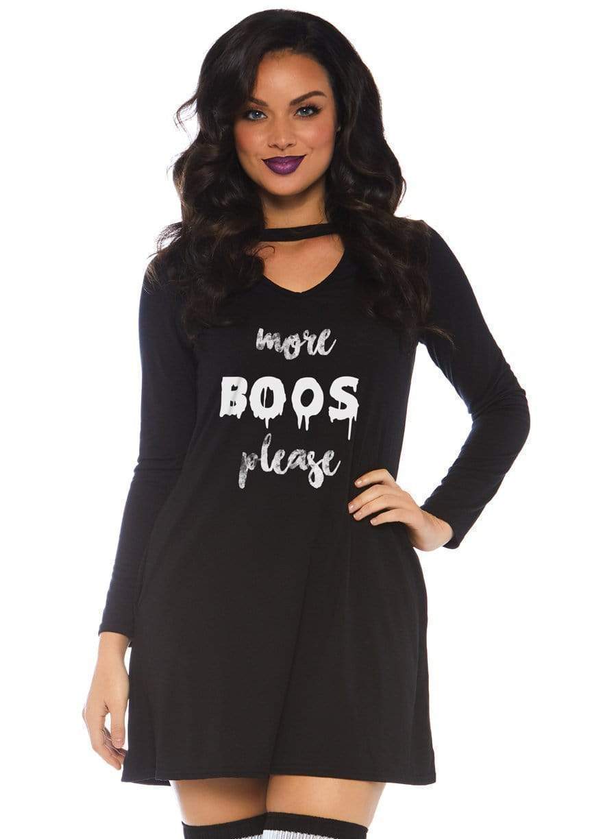 More Boos Jersey Dress with Cross Over Bodice Accents