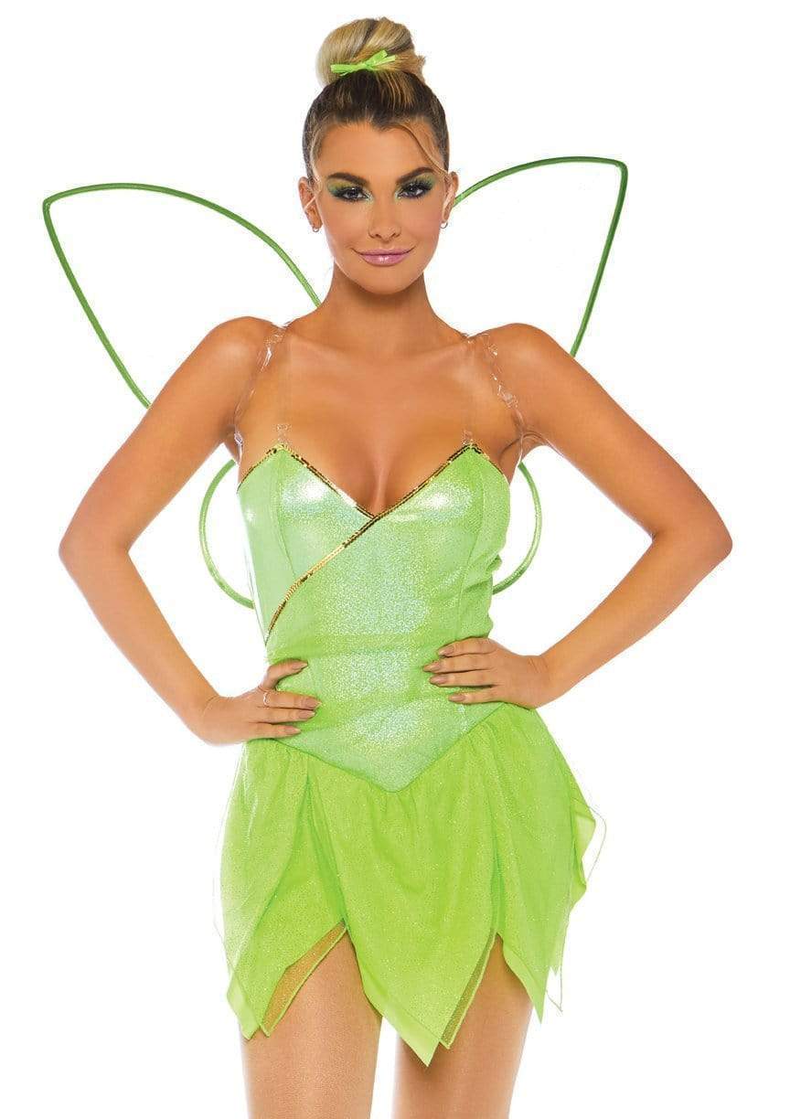 Pixie Shimmer Bodysuit with Glitter Petal Skirt and Fairy Wings