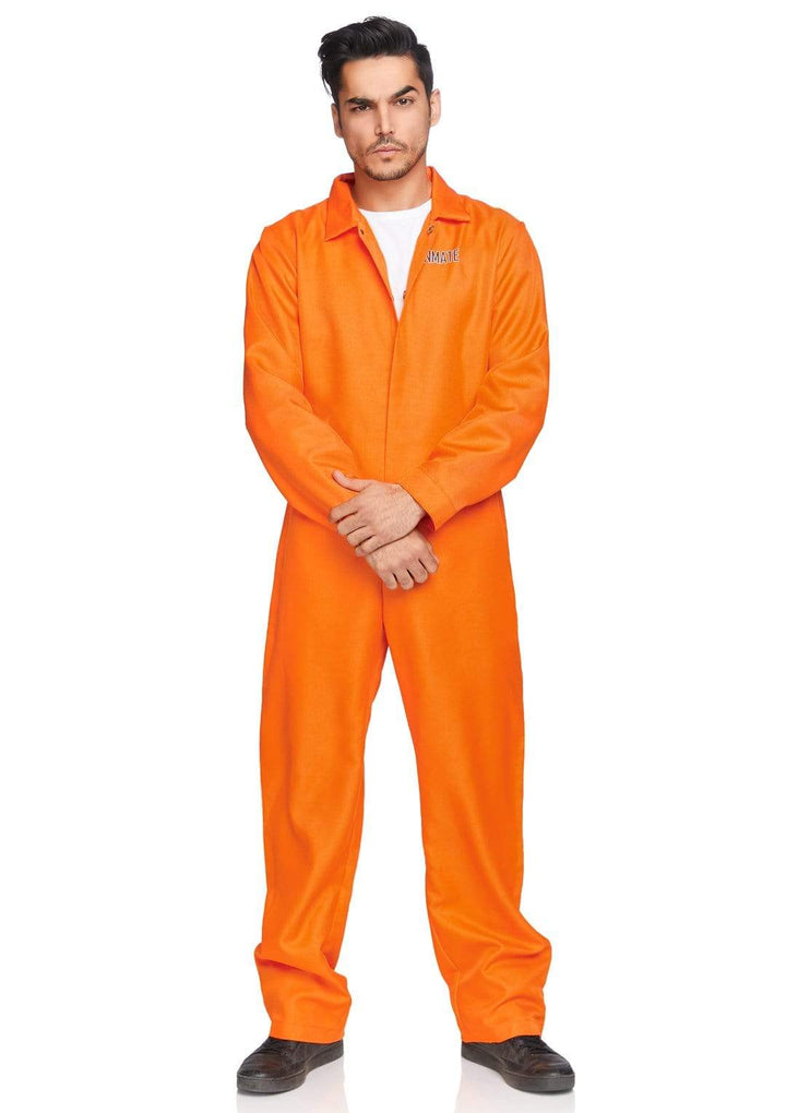 Orange Prison Jumpsuit with State Penitentiary on Back Men's Costume