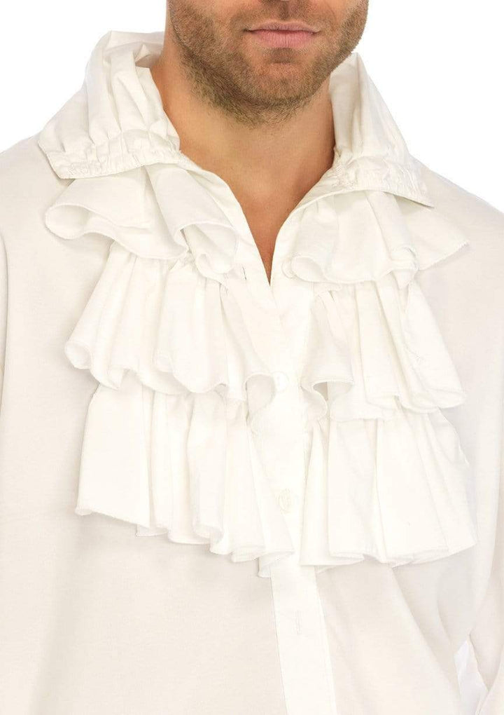 Colonial Ruffle Button Front Men's Shirt