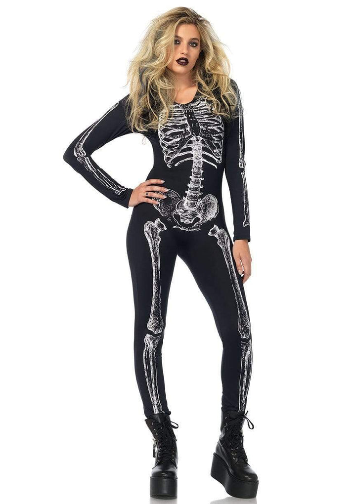 X-Ray Skeleton V-Neck Catsuit