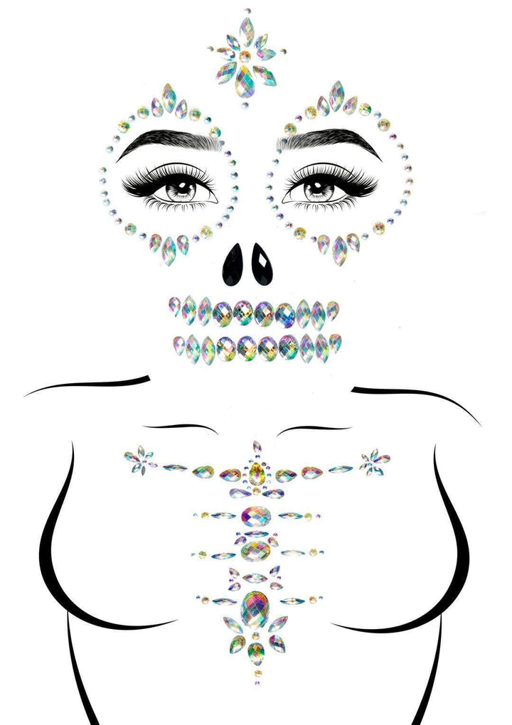 Skeleton Face and Chest Jewels