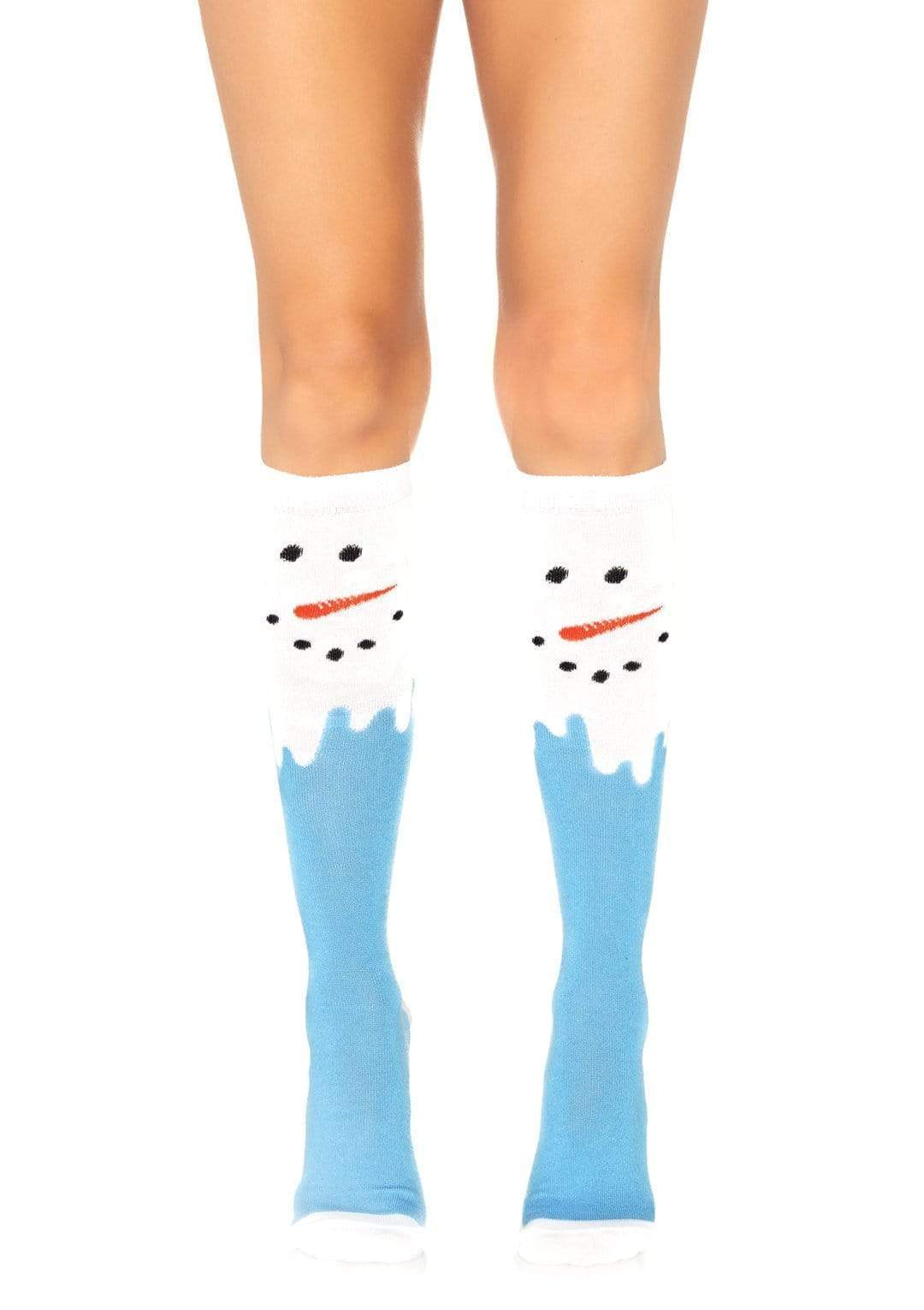 Cute Melting Snowman Knee High Socks