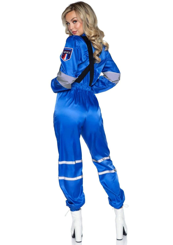 Space Explorer Zip Up Nylon Jumpsuit with Badge detail