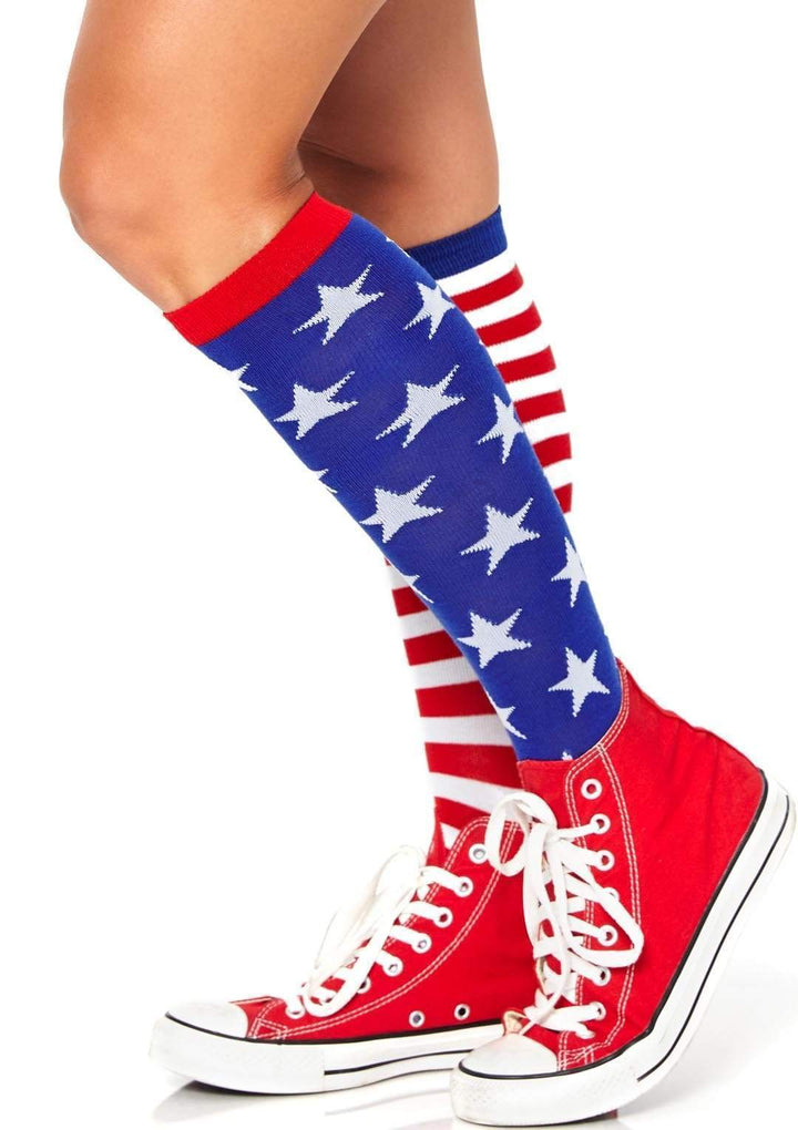 Stars and Stripes Knee High Socks