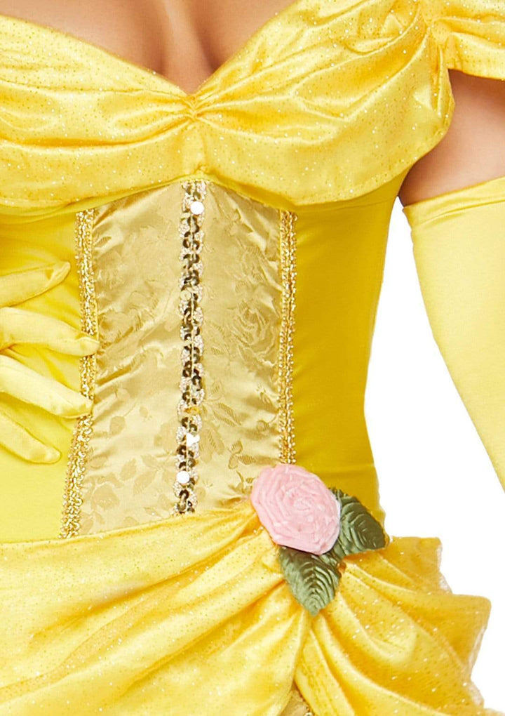 Storybook Bombshell Princess Mini Ball Gown with Attached Garters and Headband