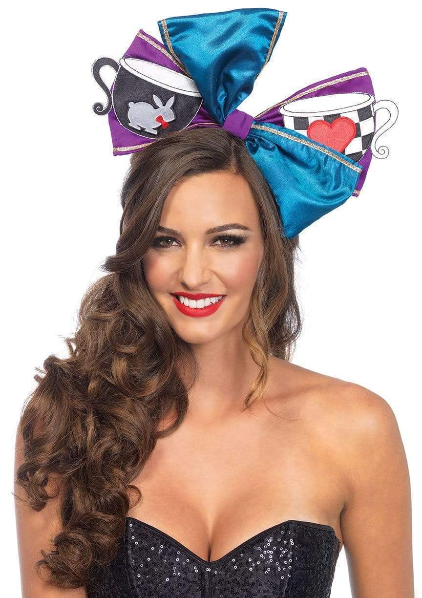 Wonderland Tea Party Oversized Bow with Tea Cup Accents