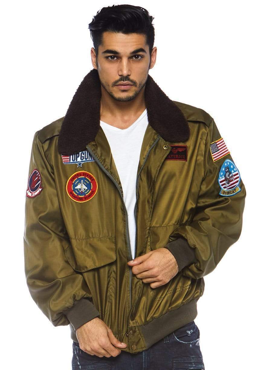Top Gun Nylon Bomber Jacket with Maverick and Goose Name Badges