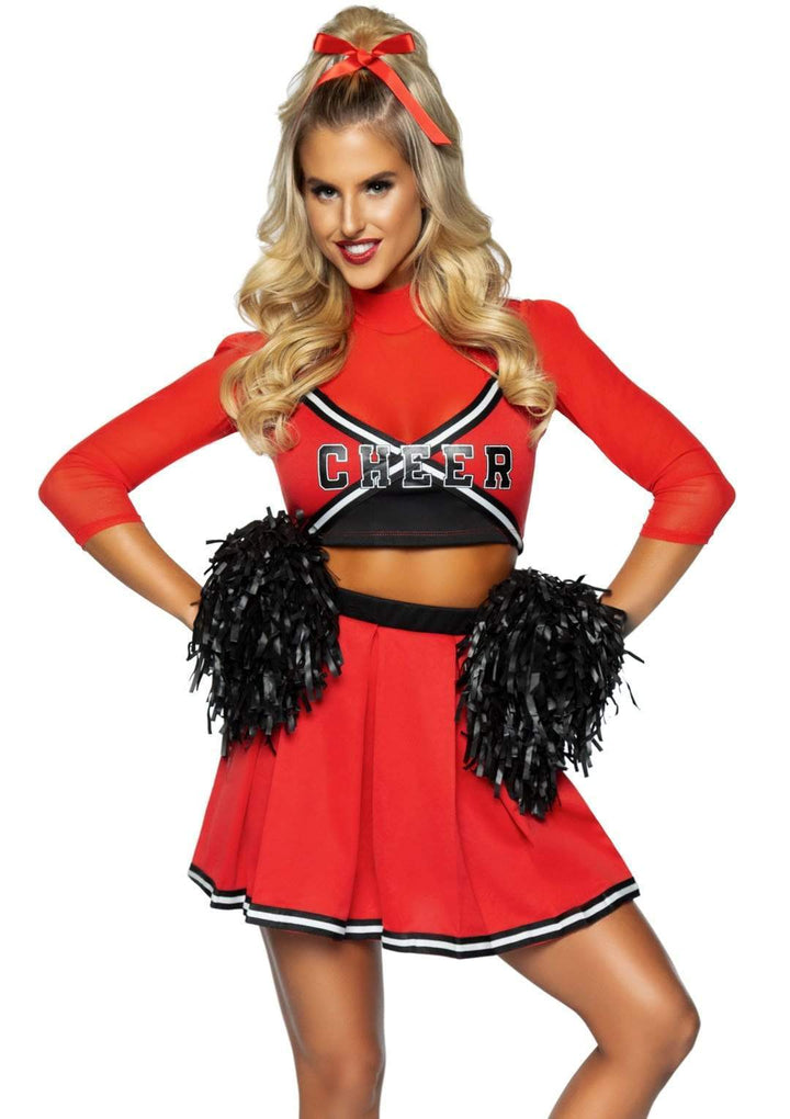 Varsity Babe Cheerleader Uniform with Pom Pom