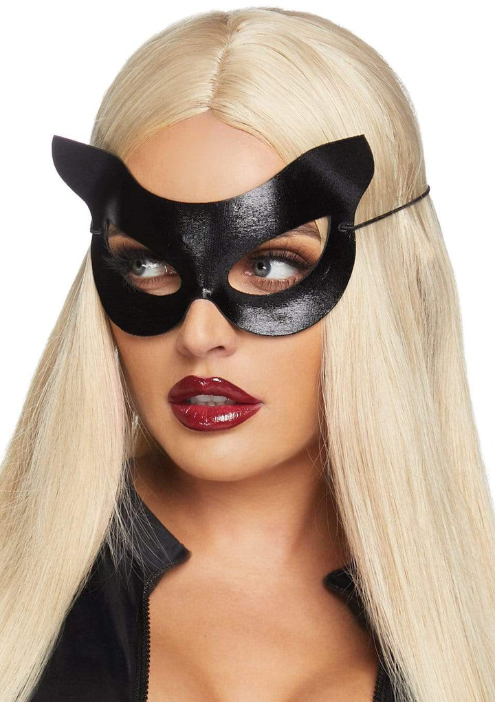 Wet Look Vinyl Cat Burglar Eye Mask