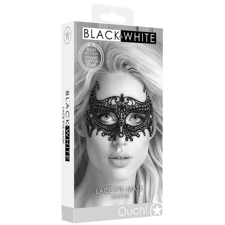 Black & White Lace Empress Eye-Mask