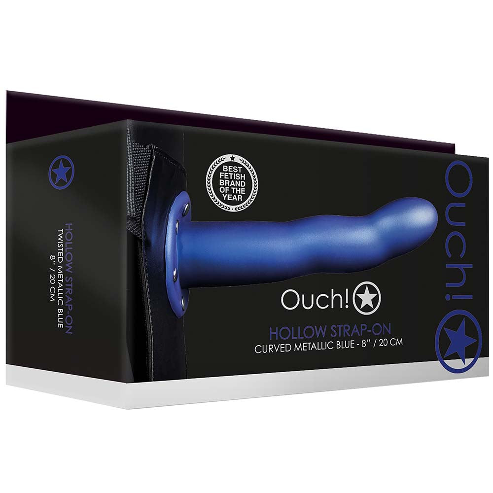 Ouch! Curved 8 Inch Hollow Strap-On