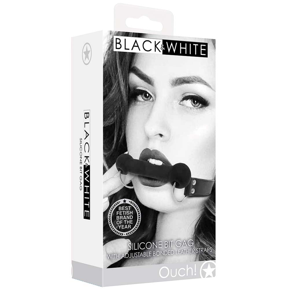 Black & White Silicone Bit Gag