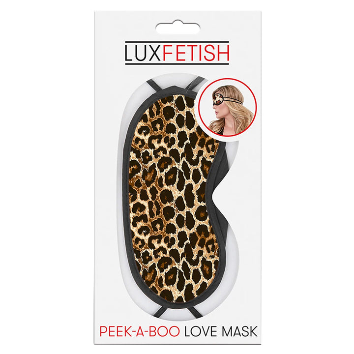 Lux Fetish Peek-A-Boo Leopard Love Mask