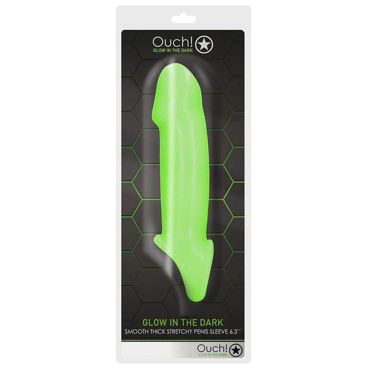Ouch! Glow In The Dark Thick Smooth Penis Sleeve