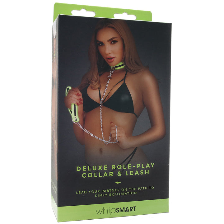 Deluxe Role-Play Glow In The Dark Collar & Leash