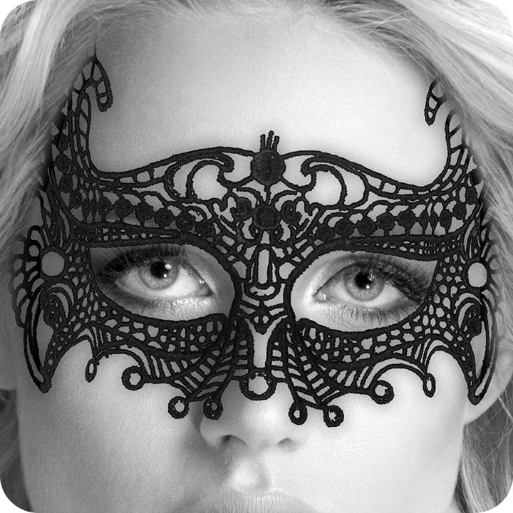 Black & White Lace Empress Eye-Mask