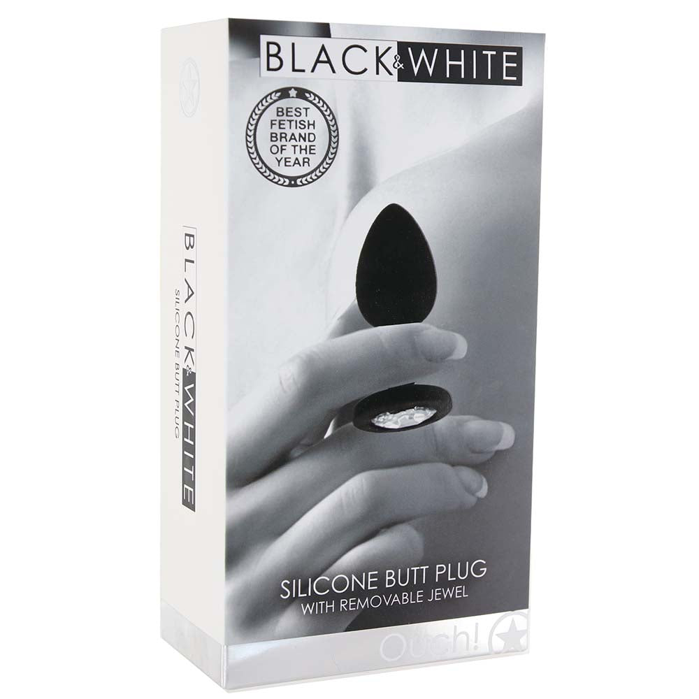 Black & White Silicone Butt Plug