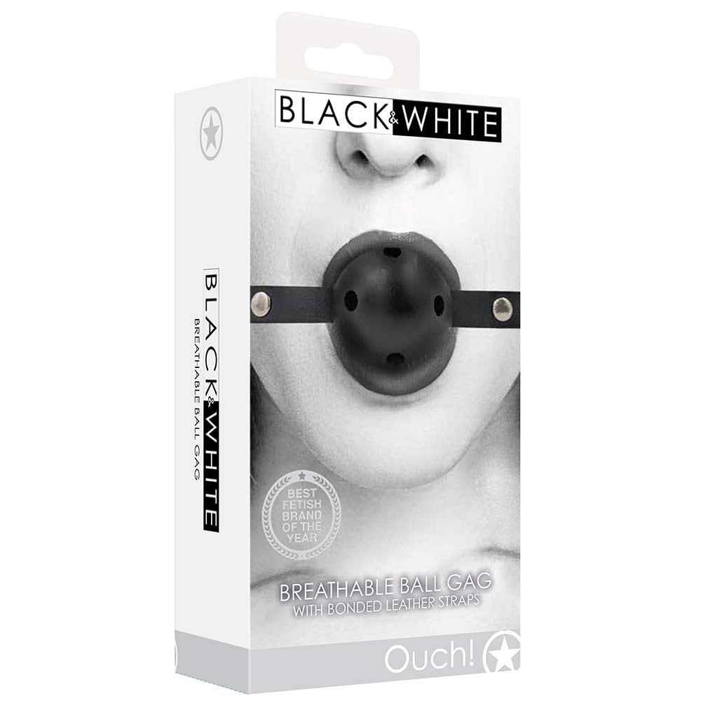 Black & White Breathable Ball Gag