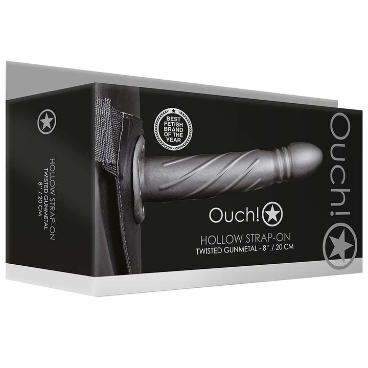 Ouch! Twisted 8 Inch Hollow Strap-On