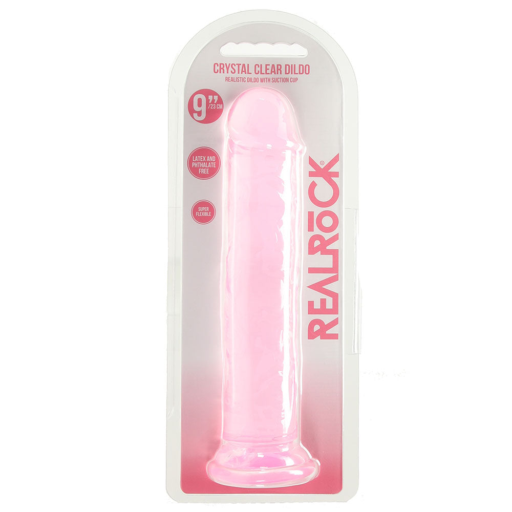 RealRock Crystal Clear Jelly 9 Inch Dildo