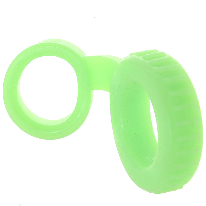 Ouch! Glow In The Dark Double Cock Ring