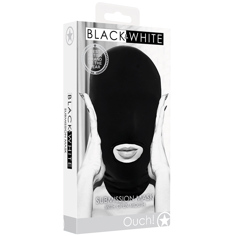 Black & White Open Mouth Submission Mask