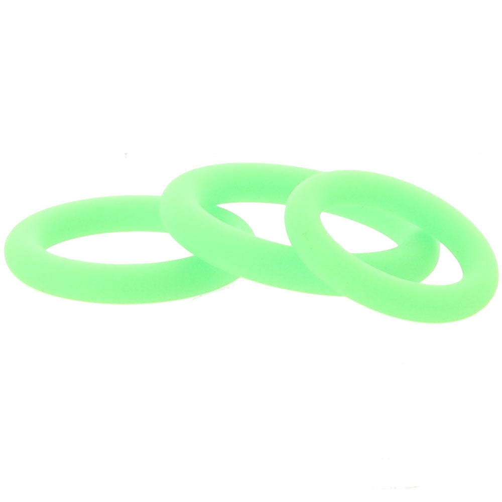Ouch! Glow In The Dark 3pc Cock Ring Set