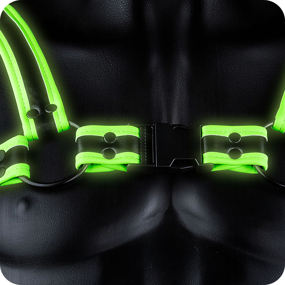 Ouch! Glow In The Dark Bulldog Buckle Harness