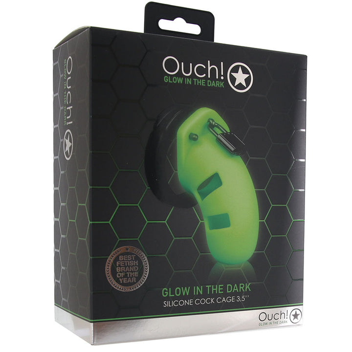 Ouch! 3.5 Inch Glow In the Dark Silicone Cock Cage