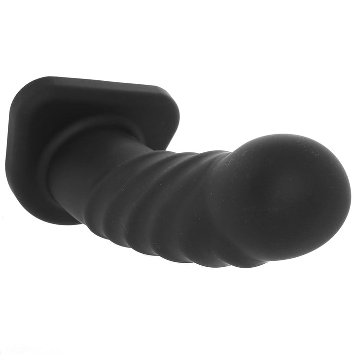 Banx Ribbed 8 Inch Hollow Silicone Dildo