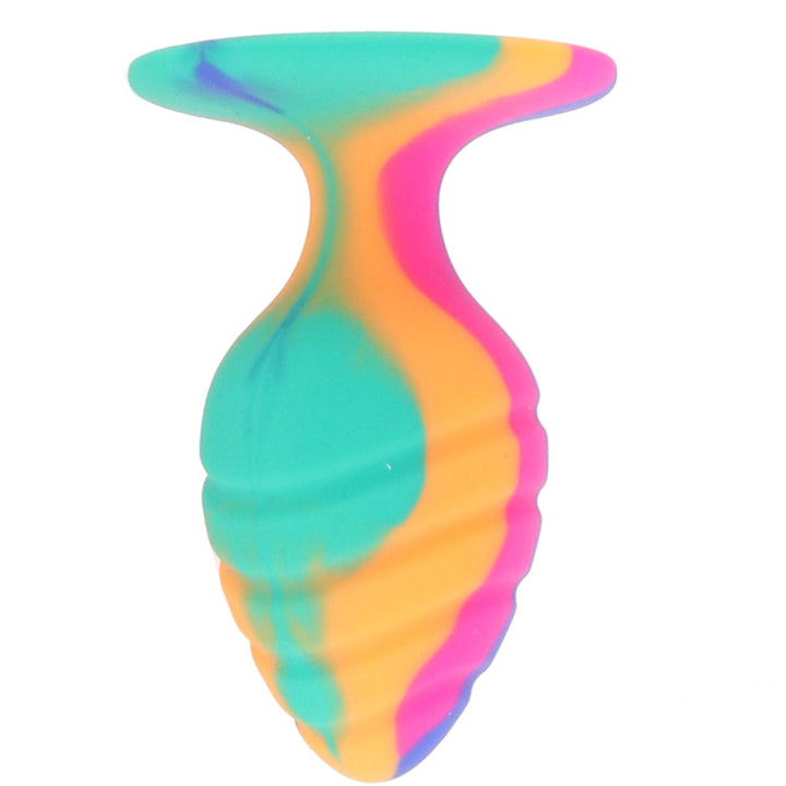 Cheeky Large Swirl Tie-Dye Butt Plug