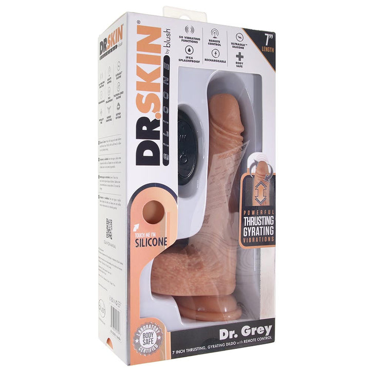 Dr. Skin Dr. Grey 7 Inch Thrusting and Gyrating Vibe