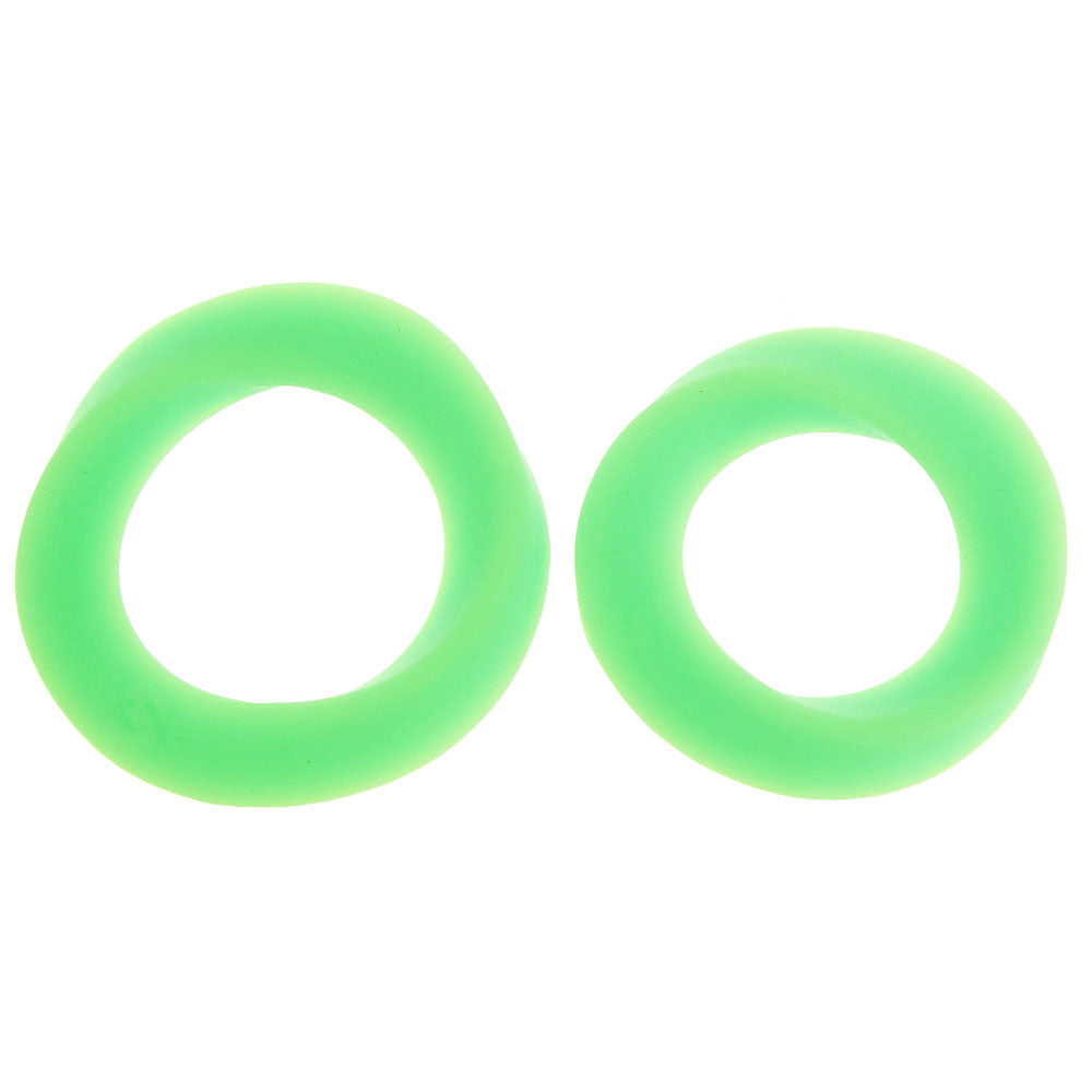 Ouch! Glow In The Dark Silicone Cock Ring Set