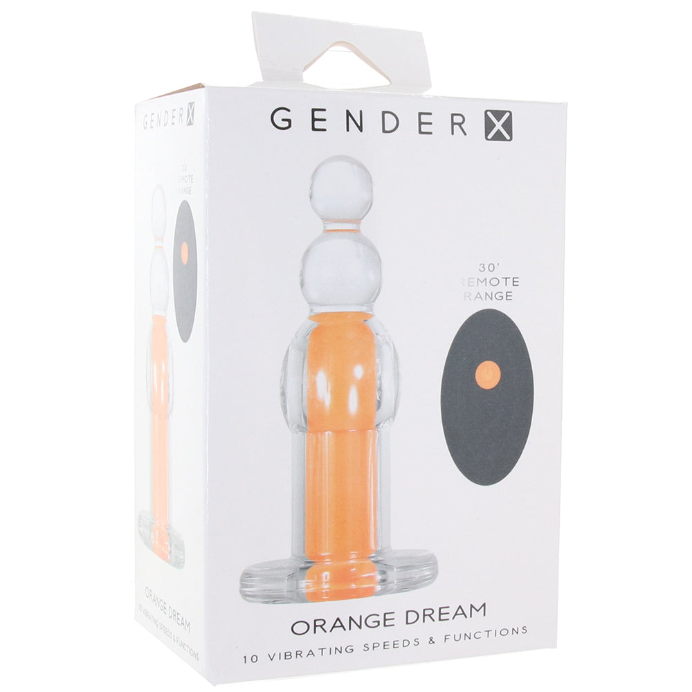 Gender X Orange Dream Clear Beaded Plug Vibe