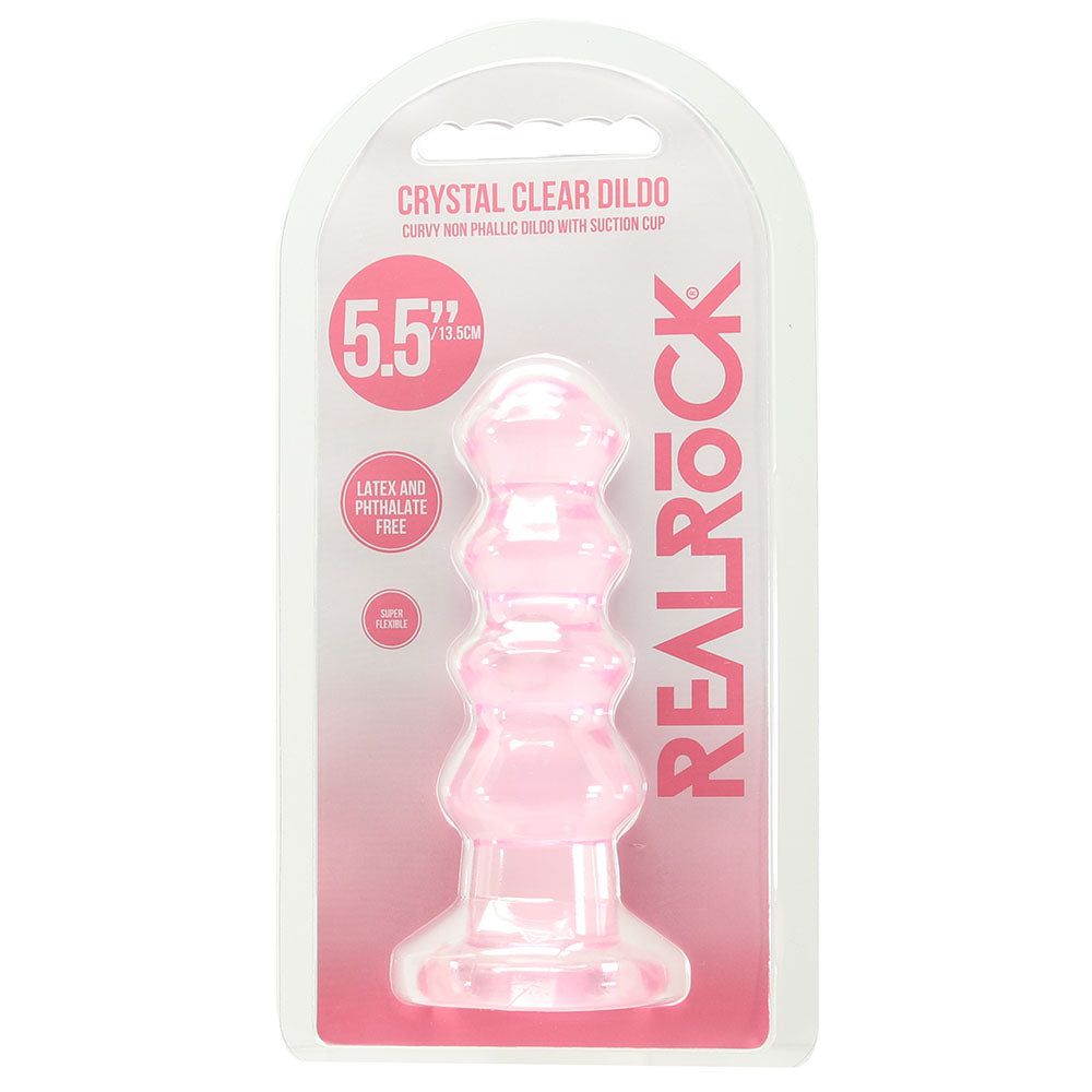 RealRock Crystal Clear Jelly 5.5 Inch Curvy Dildo