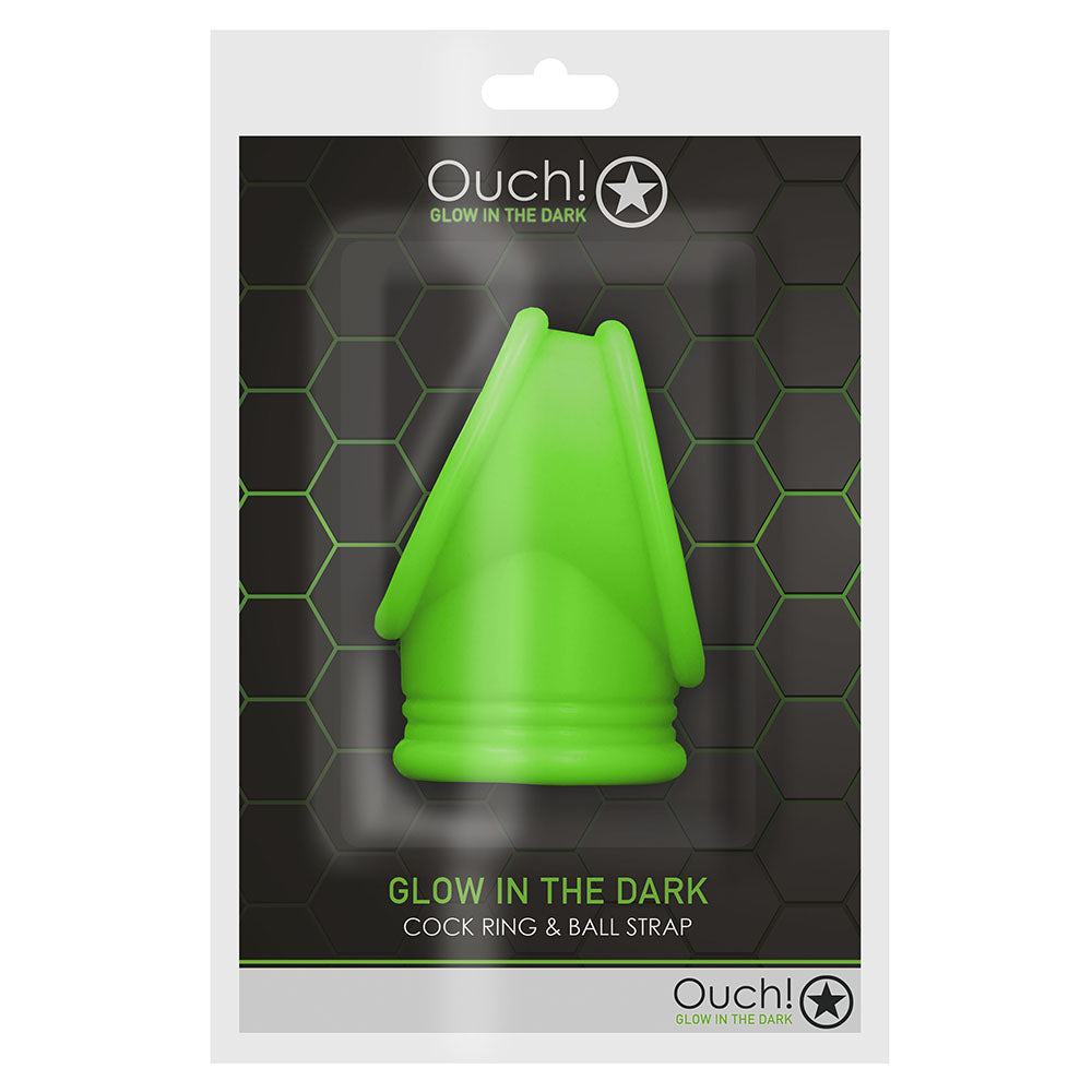Ouch! Glow In The Dark Cock & Ball Strap