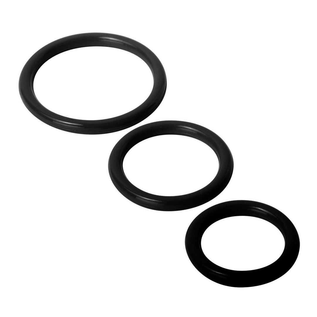 Trinity Silicone Cock Rings Black - SP130-Blk - UPC-811847011131