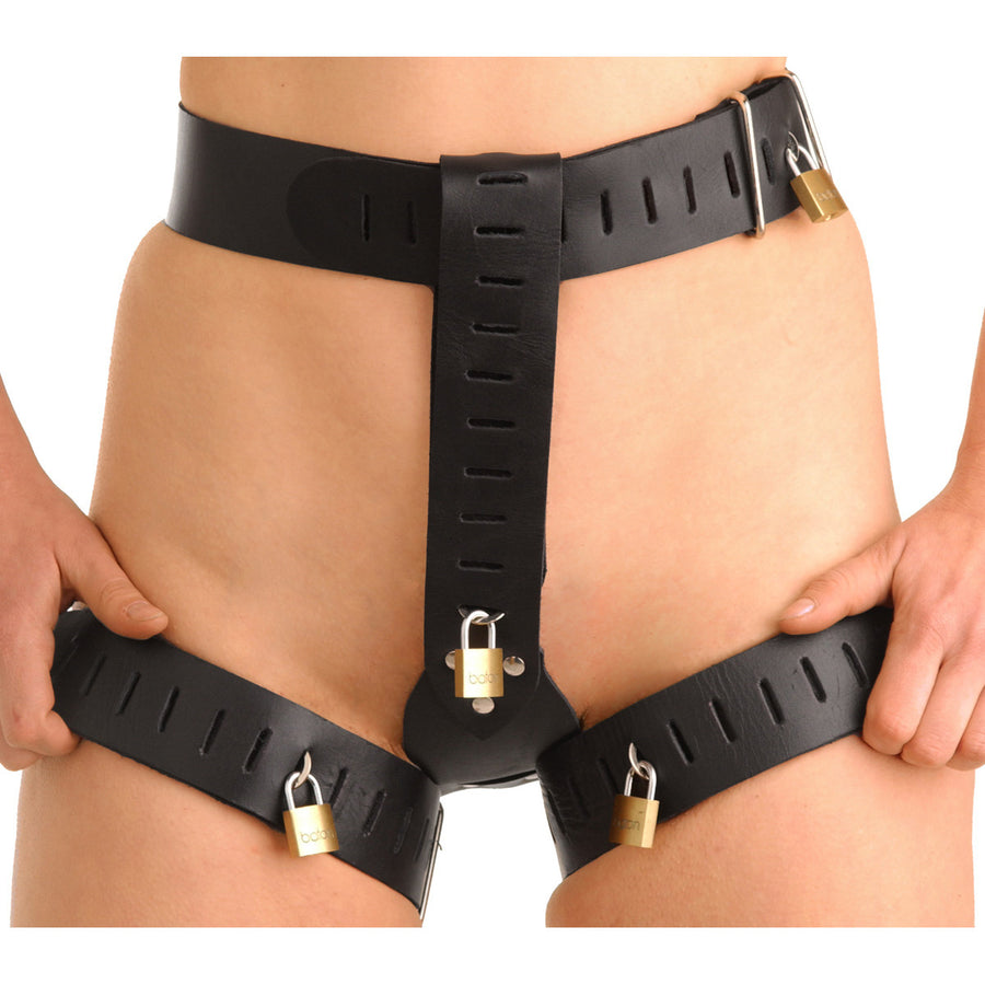 Deluxe Locking Womens Chastity Belt - SM - SP365-SM - UPC-848518001702