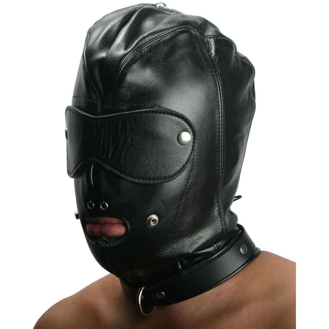 Strict Leather Premium Locking Slave Hood- Large - ST485-LXL - UPC-848518001757